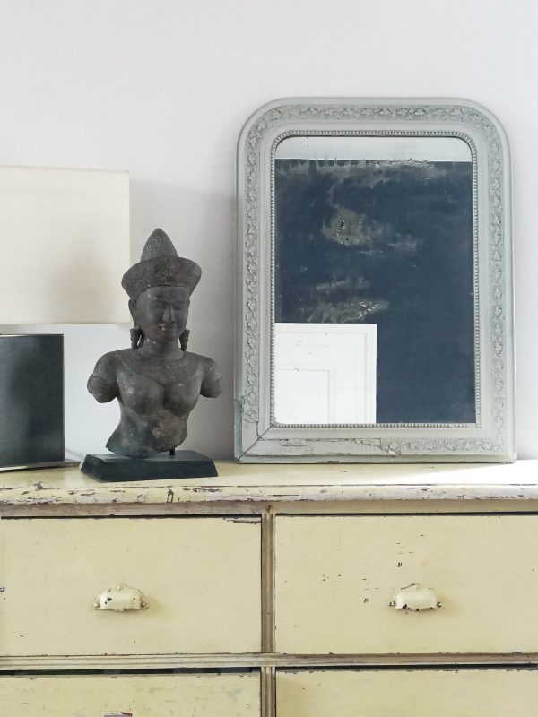 Miroir Louis Philippe patine grise