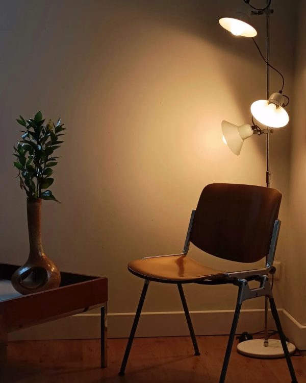 Lampadaire vintage 3 feux blancs – Image 4