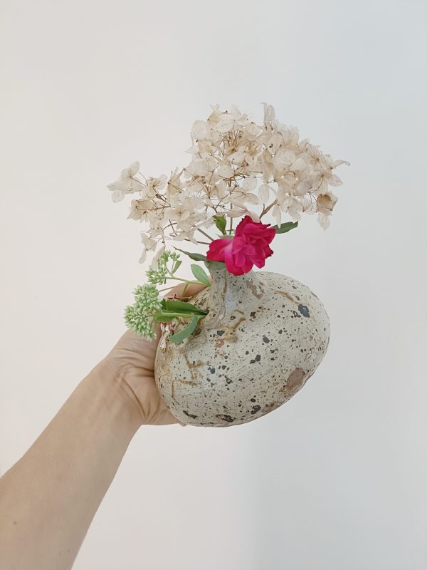 Ancien pique fleurs en grès - 1978 – Image 2