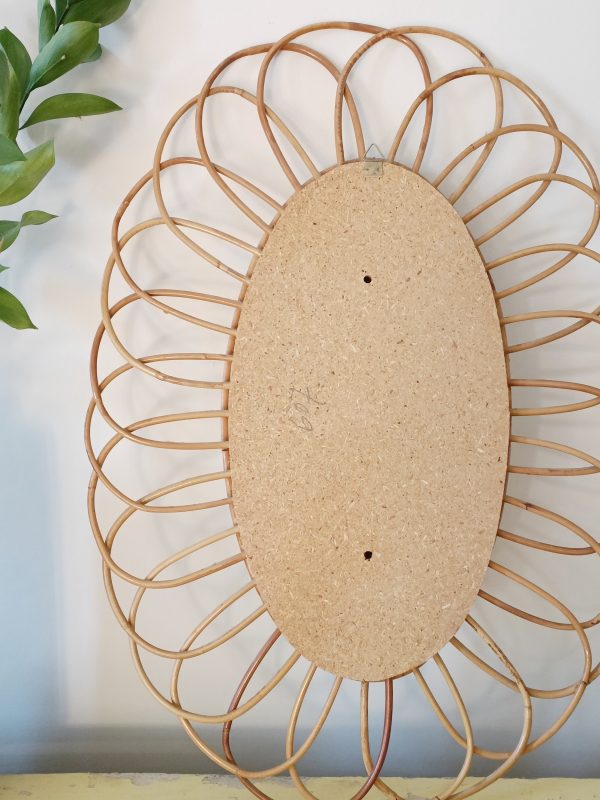 Ancien miroir en rotin – Image 4