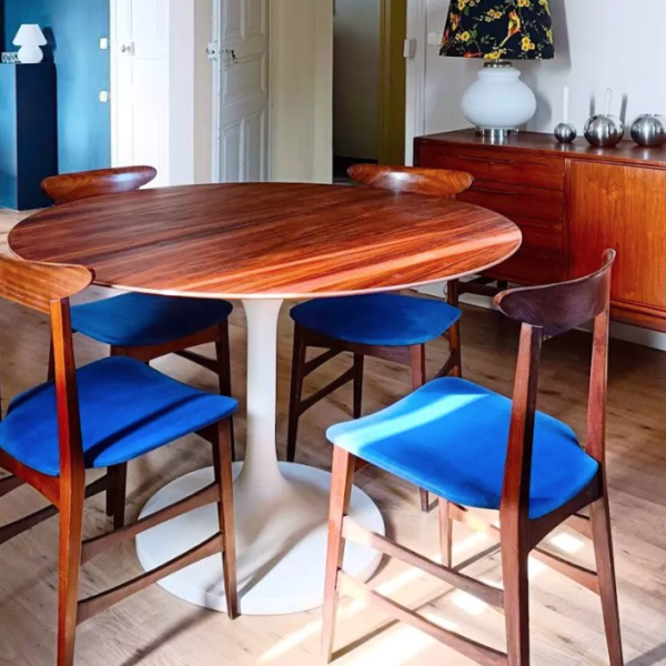 Ensemble de 4 chaises italiennes en teck