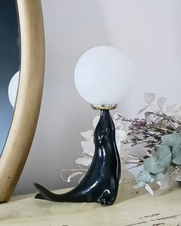 (Réservée Sandrine)- Lampe otarie vintage