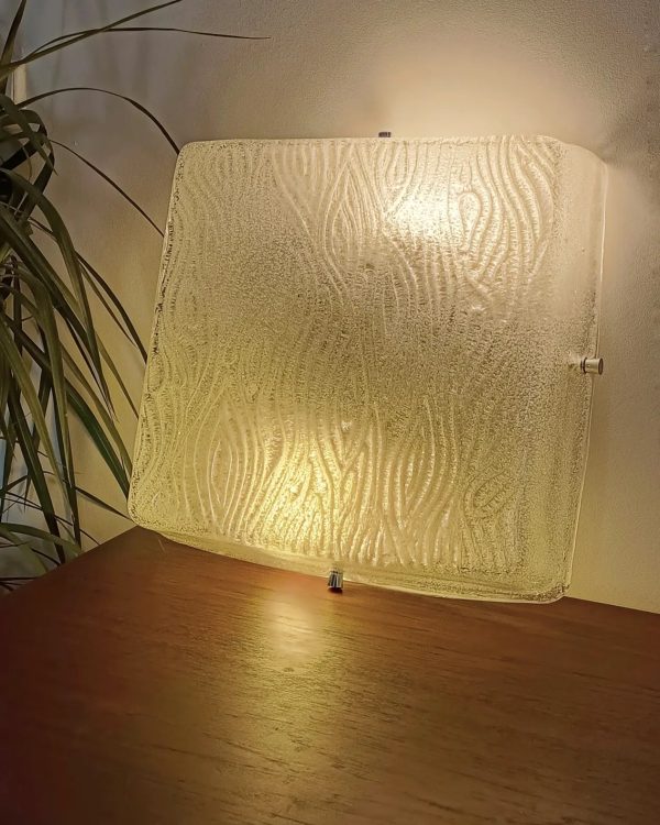 Applique / plafonnier Kaiser en verre de Murano - 70's