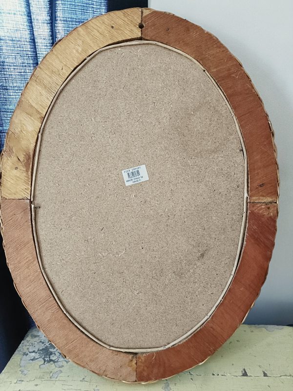 (Réservé Clém) Ancien miroir en osier – Image 5