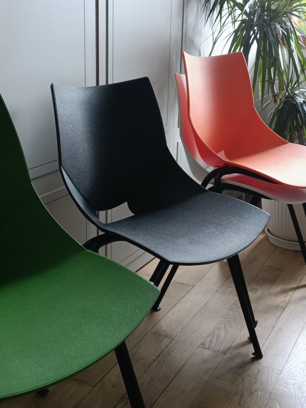 Série de 4 chaises vintage Shell – Image 3