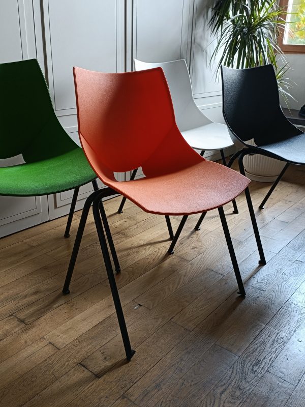 Série de 4 chaises vintage Shell – Image 2