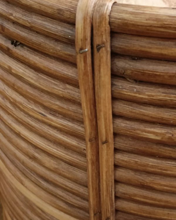 Ancienne grande panière en rotin – Image 3