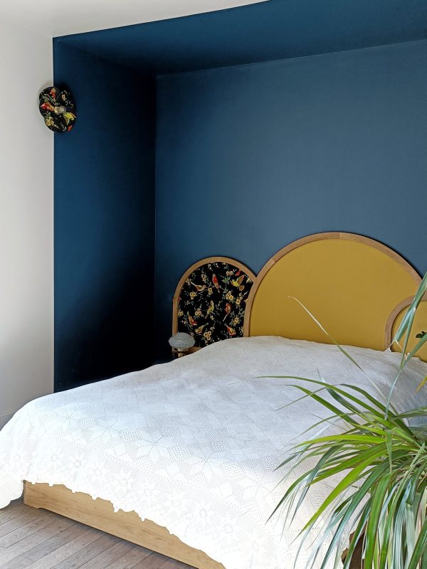 Applique fleur "Soir au  jardin" bleue marine – Image 3
