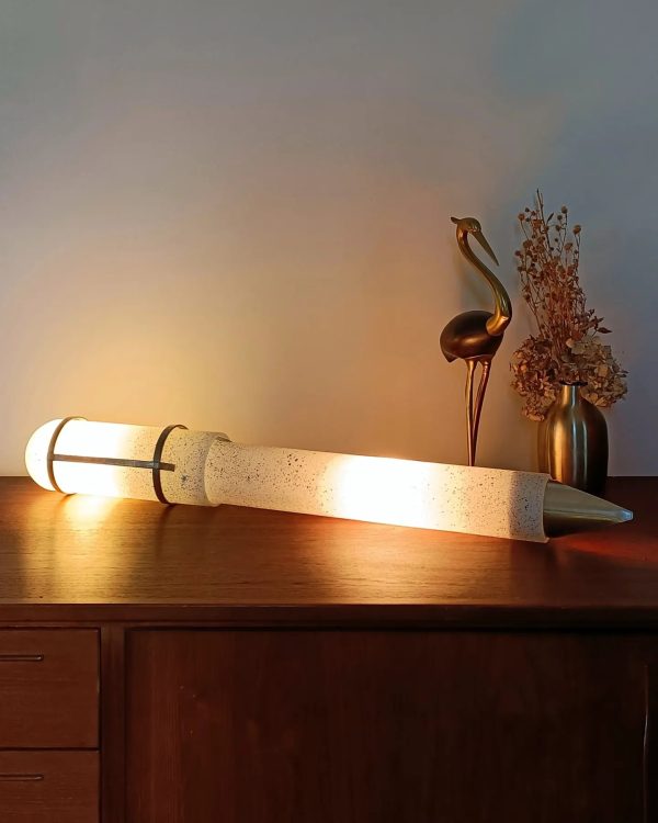 Lampe opaline stylo plume
