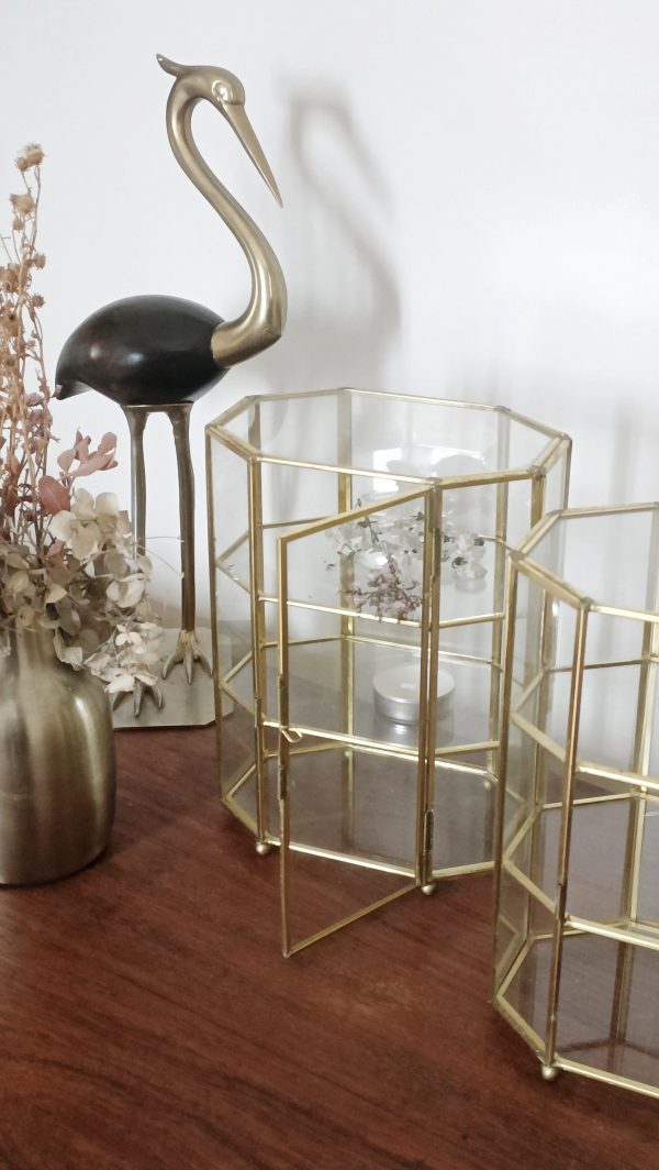 Petite vitrine verre et laiton – Image 2