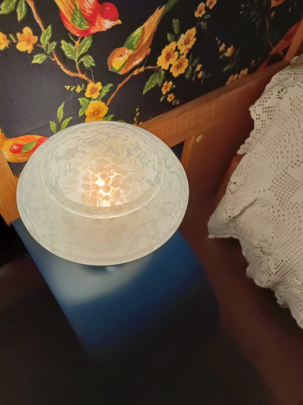 Lampe à poser globe blanc XL verre de Clichy – Image 4
