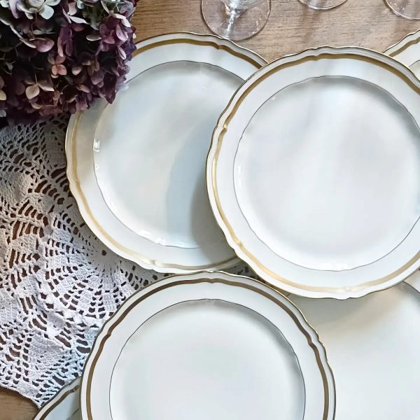 Assiettes plates porcelaine Raynaud