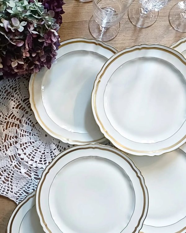 Assiettes plates porcelaine Raynaud