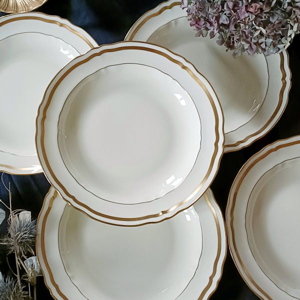 Set de 6 assiettes creuses en porcelaine Raynaud