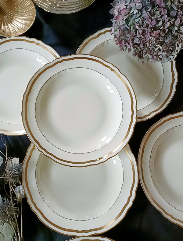 Set de 6 assiettes creuses en porcelaine Raynaud