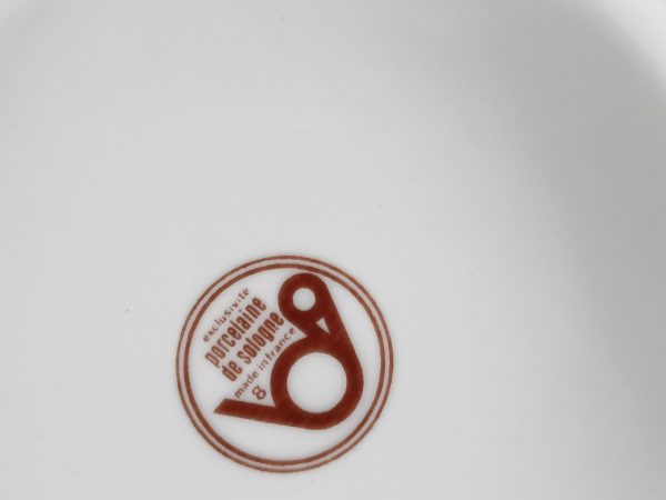 Set de 6 assiettes à dessert dépareillées en porcelaine blanche et dorée – Image 6