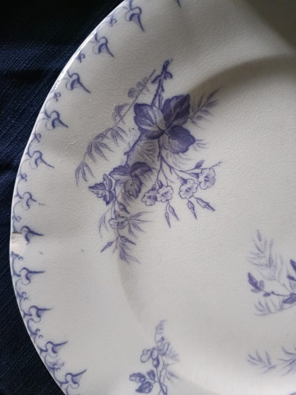 Set de 5 + 1 offerte assiettes à dessert Terre de fer  bleu/violet – Image 7