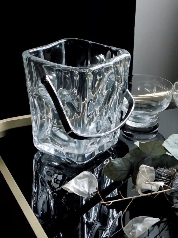 Ancien seau à glaçons en cristal de Sèvres