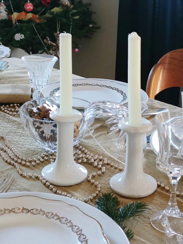 Paire de bougeoirs scandinaves