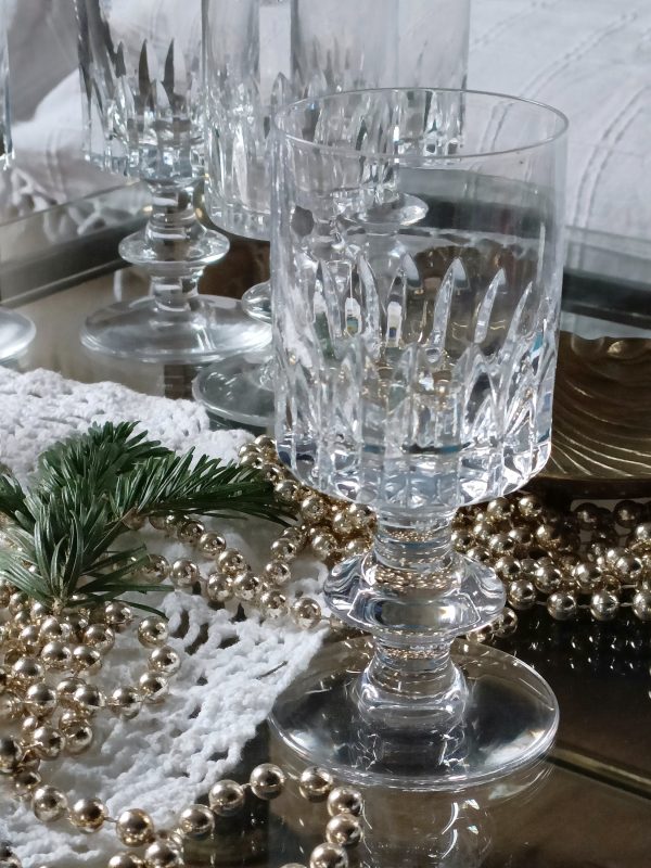 6 verres à vin en cristal de Bayel – Image 3