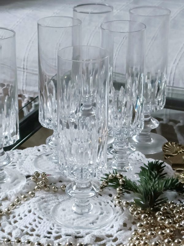 6 flûtes à champagne en cristal de Bayel – Image 2