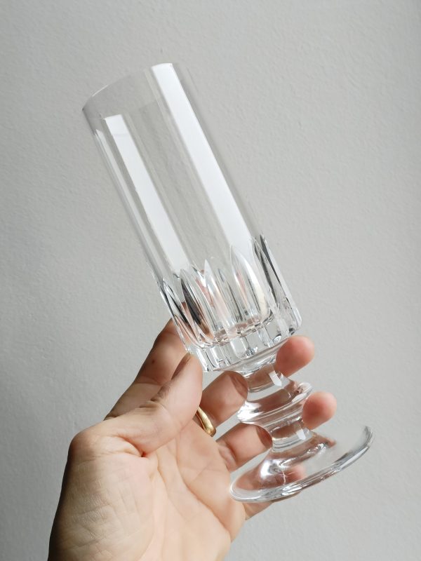6 flûtes à champagne en cristal de Bayel