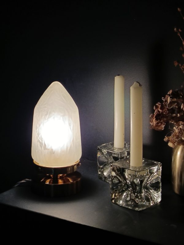 Lampe à poser globe vintage en verre – Image 2