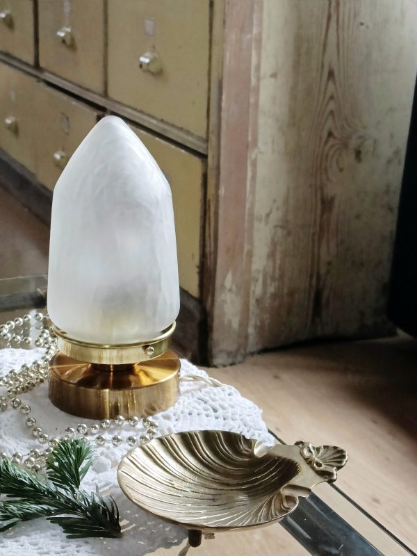 Lampe à poser globe vintage en verre – Image 4
