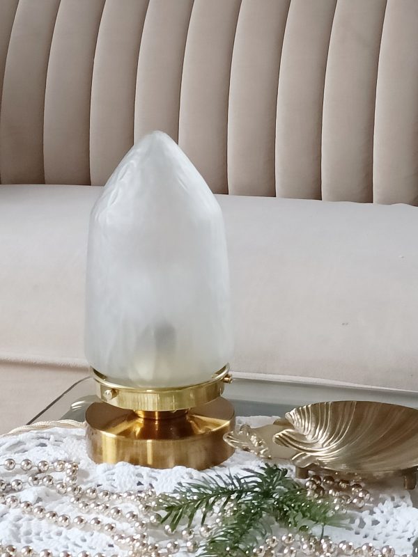 Lampe à poser globe vintage en verre