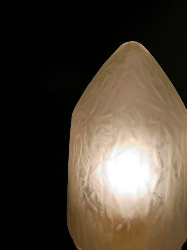 Lampe à poser globe vintage en verre – Image 3