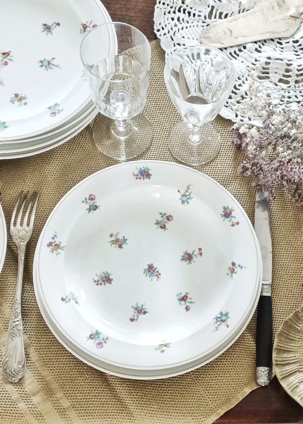 Set de 6 grandes assiettes plates "Liberty" porcelaine Raynaud – Image 7