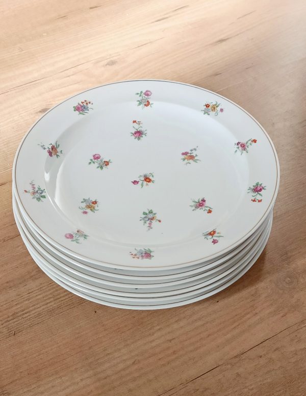 Set de 6 grandes assiettes plates "Liberty" porcelaine Raynaud – Image 6