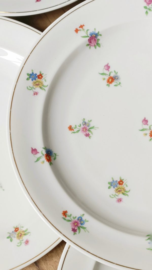 Set de 6 grandes assiettes plates "Liberty" porcelaine Raynaud – Image 4