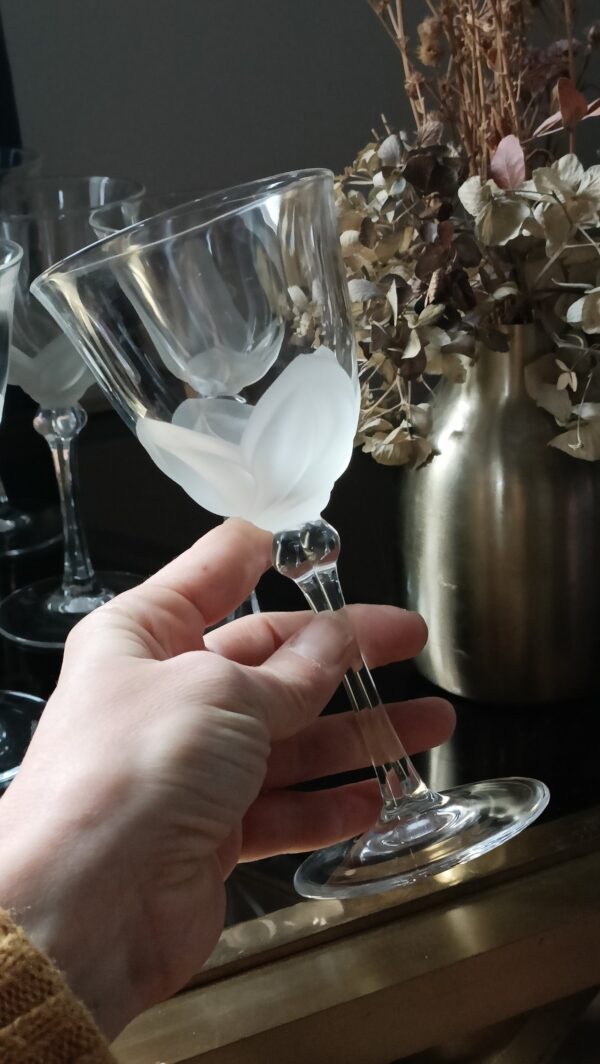 Set de 6 verres à vin JG Durand en cristal – Image 2