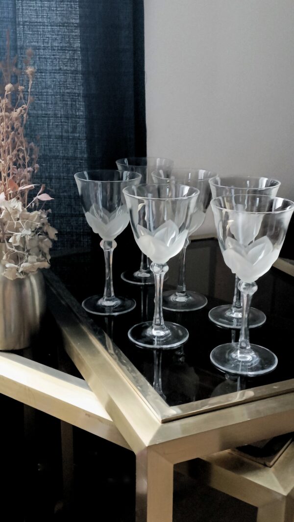 Set de 6 verres à vin JG Durand en cristal – Image 3