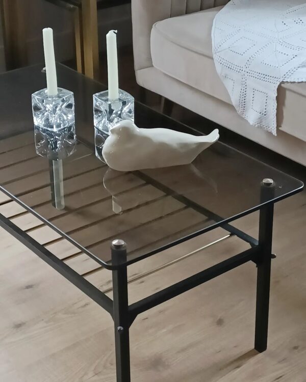 Table basse verre fumé noir – Image 3