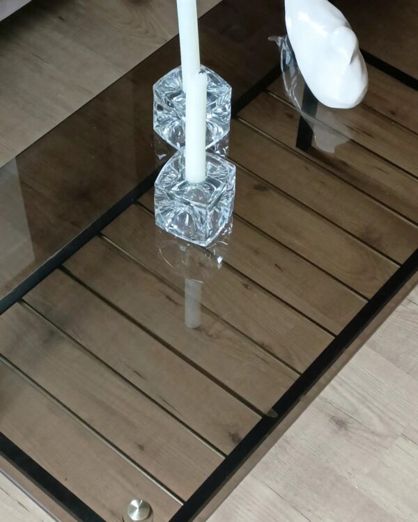 Table basse verre fumé noir – Image 2