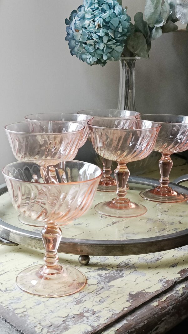 Set de 6 coupes à champagne Rosaline en verre – Image 2