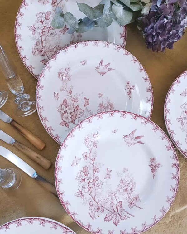 Set de 6 assiettes plates "Aubépine" terre de fer – Image 3