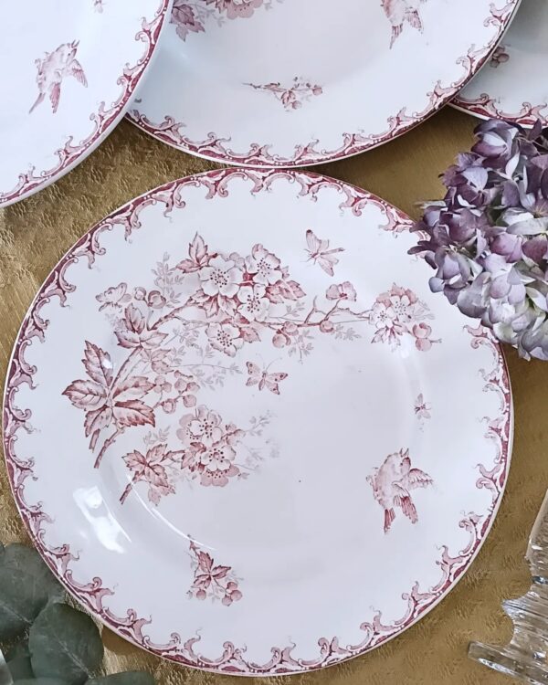 Set de 6 assiettes plates "Aubépine" terre de fer – Image 2