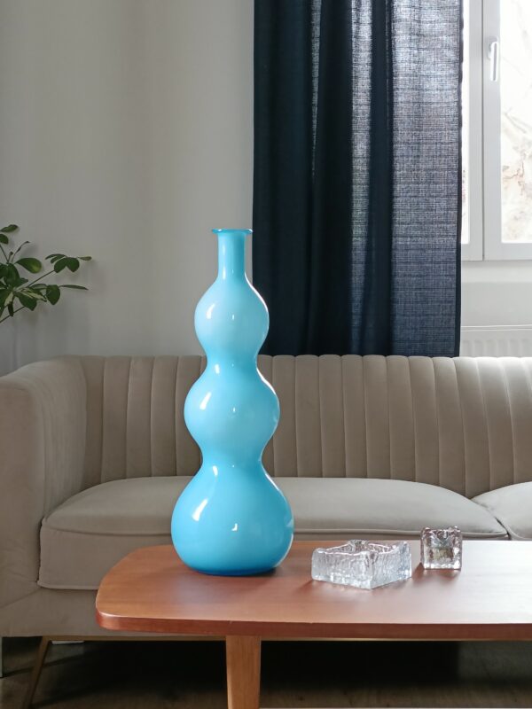 Très grand vase Empoli Murano en opaline – Image 3