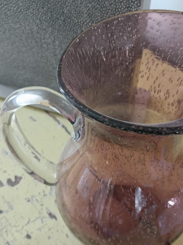 Carafe verre bullé violine – Image 2