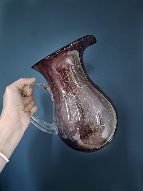 Carafe verre bullé violine – Image 4