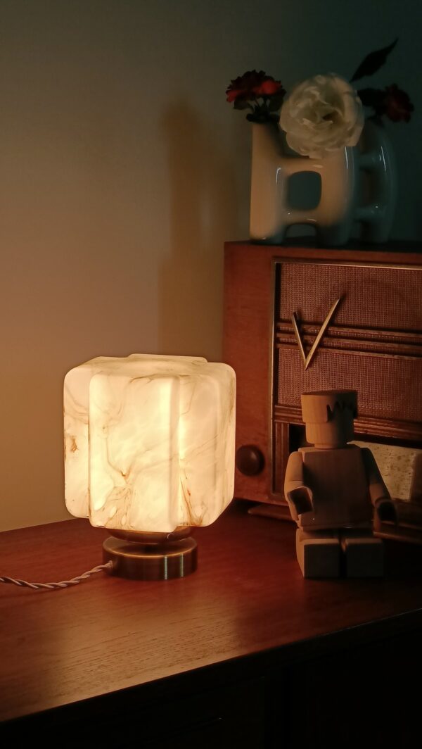 Lampe à poser beau globe marbre – Image 2