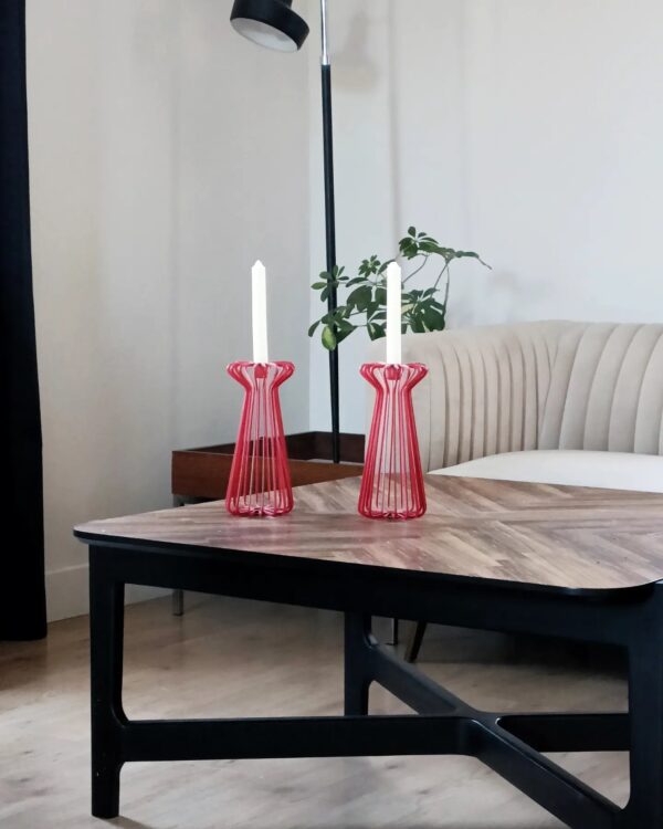 "réservés" Clémentine - Paire de bougeoirs scandinaves