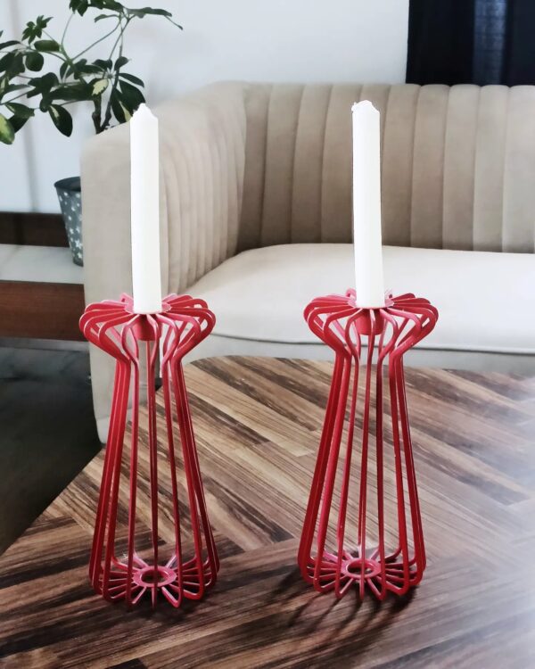 "réservés" Clémentine - Paire de bougeoirs scandinaves – Image 2