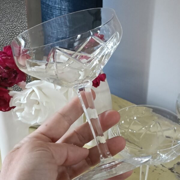 Set de 6 coupes à champagne en cristal de prestige