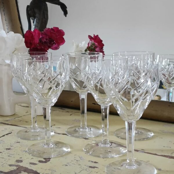 Set de 6 verres à vin en cristal de prestige