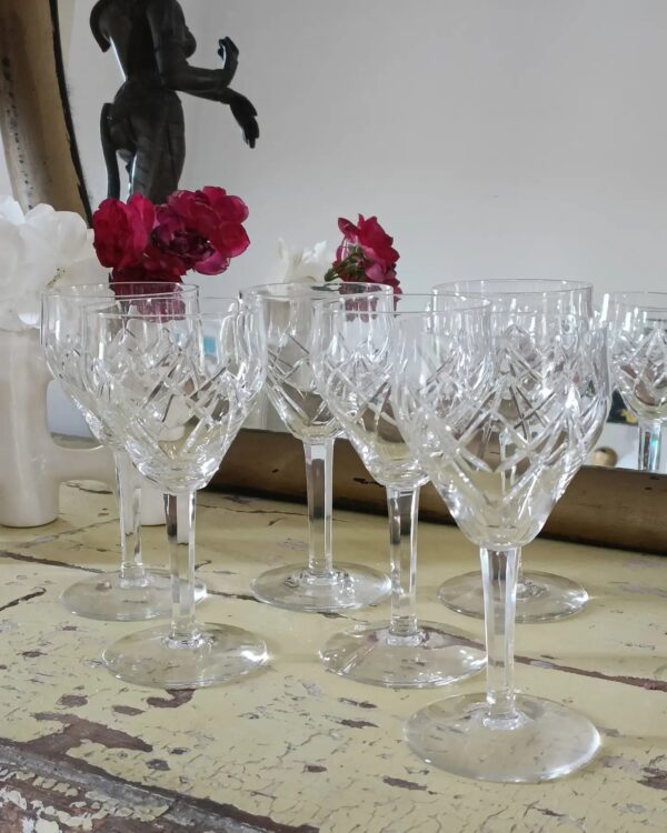 Set de 6 verres à vin en cristal de prestige