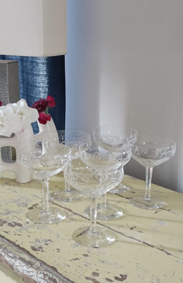 Set de 6 coupes à champagne en cristal de prestige – Image 2